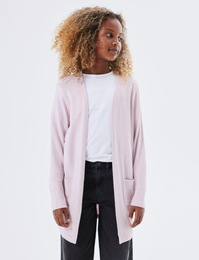 name it Nkfvicti Ls Knit Card L Noos Pink 104
