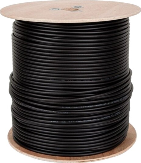 Cabletech F690 Bv Koaksialkabel + Sort Gel 305M