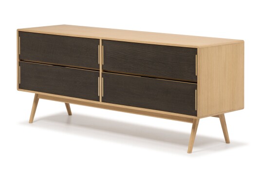 Jerup Kommode150x50 cm Massiv Eik Brun