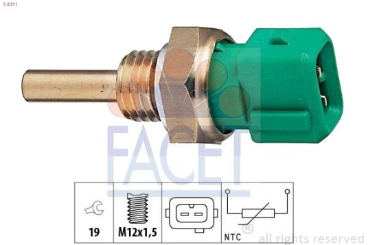 Sensor, motortemperatur FACET 7.3211