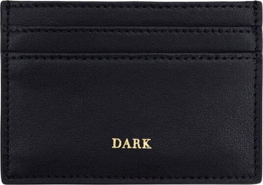 DARK Leather Card Holder Nappa Black With Gold DARK Leather Card Holder Nappa Black With Gold