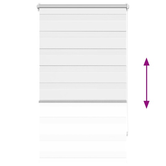 vidaXL Zebra Gardiner 70 x 120 cm Hvit