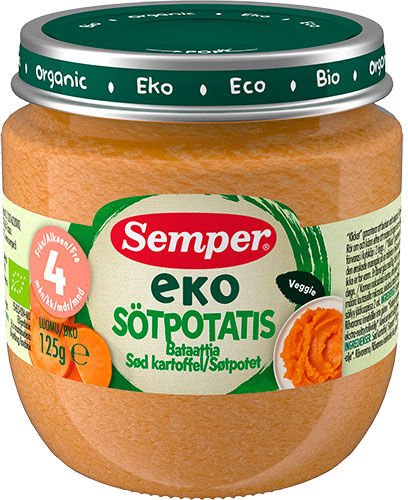 Semper EKO Søtpotetmos Øko - 125 g