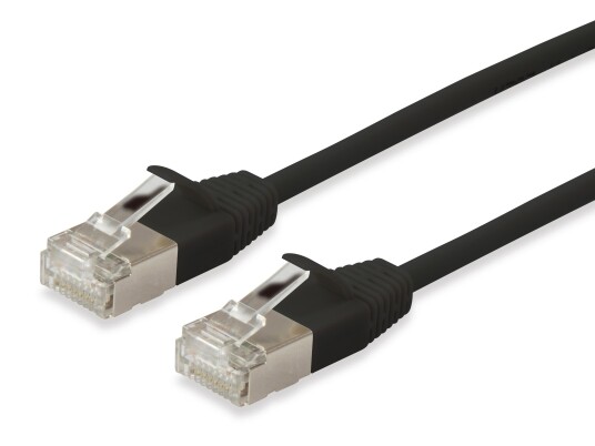 Equip Patchkabel Cat6a F/ftp 2xrj45 0.15m Sw Slim Lszh Polybeutel