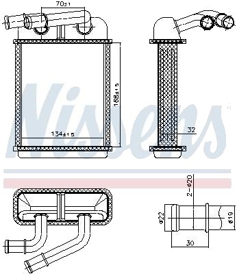 Varmeapparat register NISSENS 707313