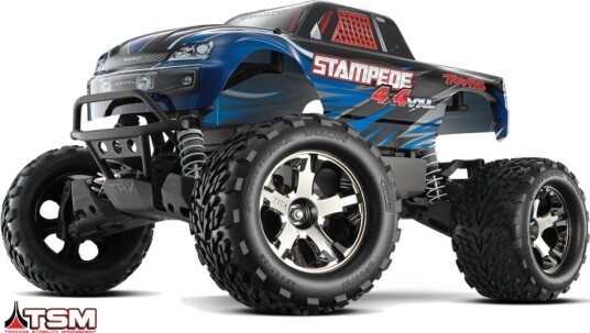 Traxxas 67086-4 Blå Stampede 4x4 VXL 1/10 RTR TQi TSM w/o Batt & Traxxas 67086-4 Blå Stampede 4x4 VXL 1/10 RTR TQi TSM w/o Batt &