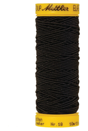Mettler, Elasticfaden 10m Farge nr 4000 Black