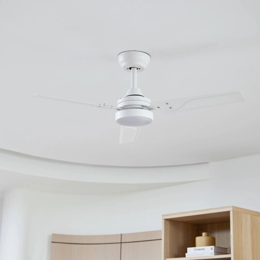Lindby LED-takvifte Aerallo, hvit, CCT, stillegående Lindby LED-takvifte Aerallo, hvit, CCT, stillegående