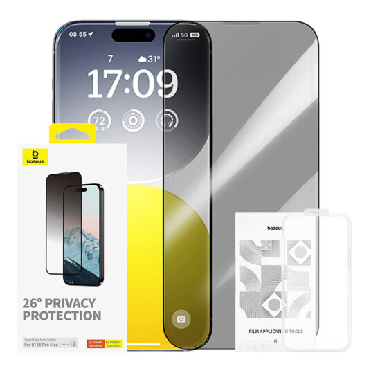 Baseus Privacy Protection Tempered Glass Diamond iPhone 15 Pro Max Baseus Privacy Protection Tempered Glass Diamond iPhone 15 Pro Max