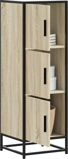 vidaXL Highboard sonoma eik 35,5x35x106,5 cm konstruert tre og metall
