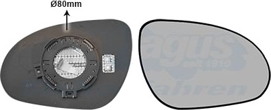 VAN WEZEL 8207836 Speilglass, ytterspeil