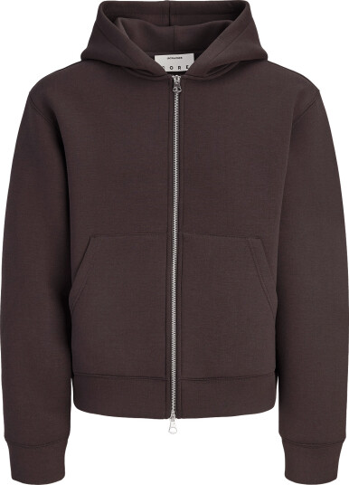 Jack & Jones Jcolegacy Sweat Scuba Zip Hood Noos Brown M