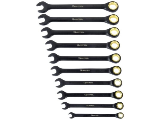 Brüder Mannesmann Q25210 Quantool Skiftenøglesæt 10 Dele 8 - 19 Mm