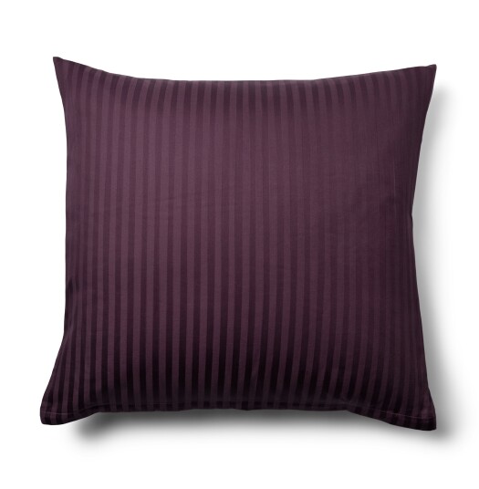 Borg Living Putetrekk - 100% Bomullssateng - Stripet Mørklilla - 60x63cm