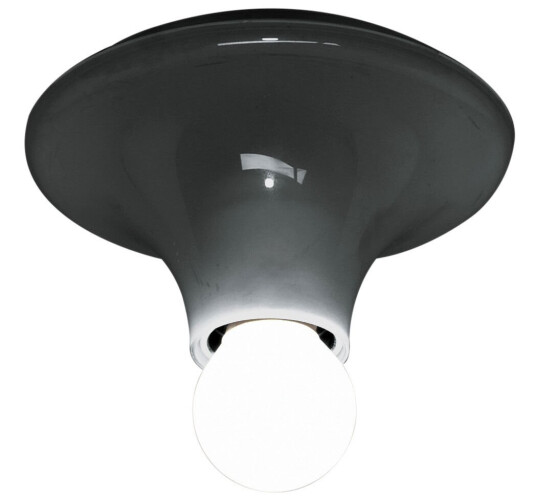 Artemide - Teti Vägg/taklampa Antracitgrå - Vägglampor - Vico Magistretti - Grå
