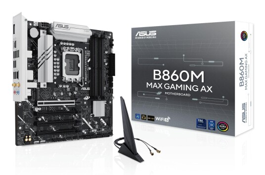 ASUS B860M MAX GAMING AX Micro-ATX Hovedkort med Wi-Fi 6 og USB-C ASUS B860M MAX GAMING AX Micro-ATX Hovedkort med Wi-Fi 6 og USB-C