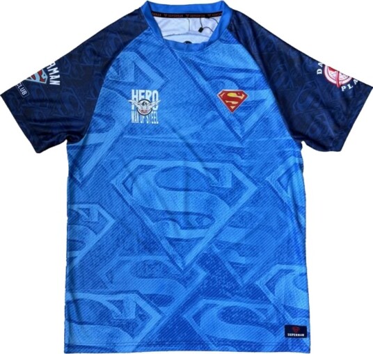 Superman Jersey - 38 - Fotballskjorte - S til XXL - Herrer - flerfarget