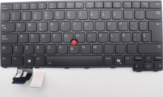 Lenovo LCFC Erstatningstastatur TrackPoint Bakbelyst QWERTY Spansk Svart 5N21M38150 Lenovo LCFC Erstatningstastatur TrackPoint Bakbelyst QWERTY Spansk Svart 5N21M38150