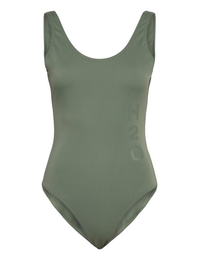 H2O Tornø Logo Swimsuit Khaki green XS