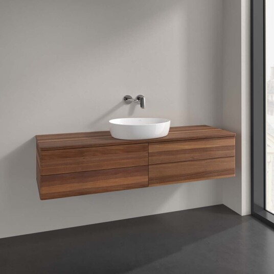 Villeroy & Boch  Antao Servantskap med 4 skuffer 160x50x36 cm m/lys Valnøtt