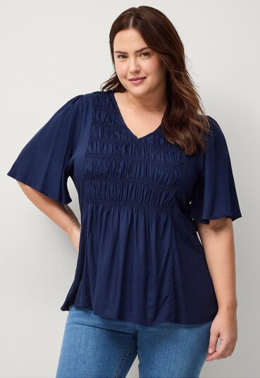Ellos Plus collection Bluse Astrid Blå