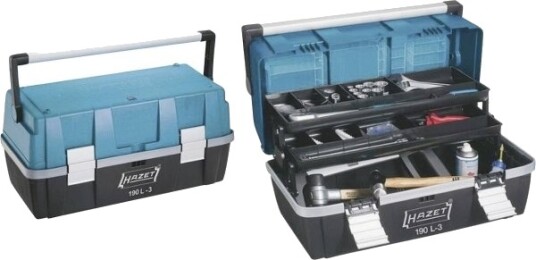 Hazet 190L-3 Verktøykasse Blå/Svart 550x270x250mm
