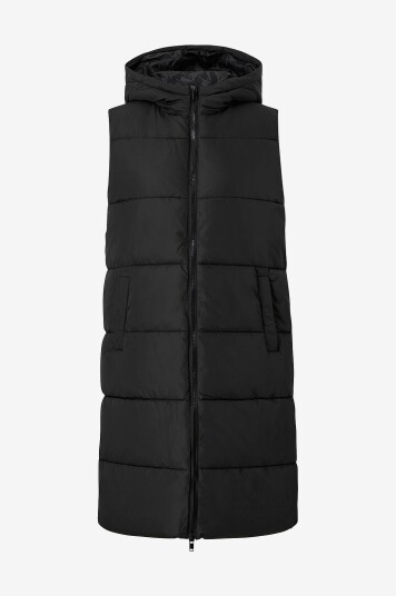 pieces   Vest pcBee New Long Puffer Vest   Svart