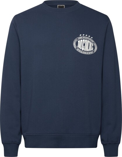 Jack & Jones Jcofade Print Sweat Crew Neck Styd Aw25   Navy   L