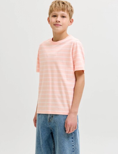 Jack & Jones Jornorrebro Stripe Tee Ss Cn Jnr - White - 164