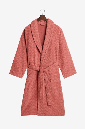 Gant Home Morgenkåpe Jacquard Herringbone Rød
