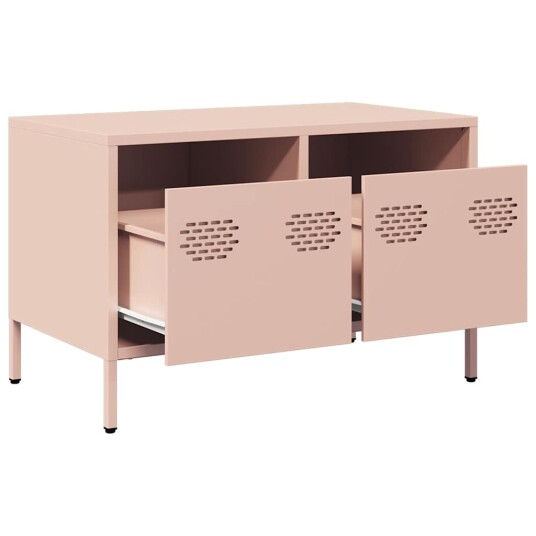 TV-benk rosa 68x39x43,5 cm kaldvalset stål 8721102929908 TV-benk rosa 68x39x43,5 cm kaldvalset stål 8721102929908