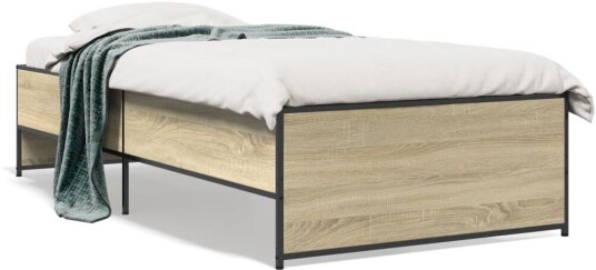 Sengeramme sonoma eik 90x190 cm konstruert tre og metall 8721012987739