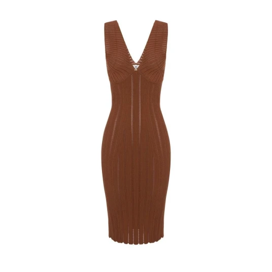 Elisabetta Franchi Dame Kjoler Brun XL,