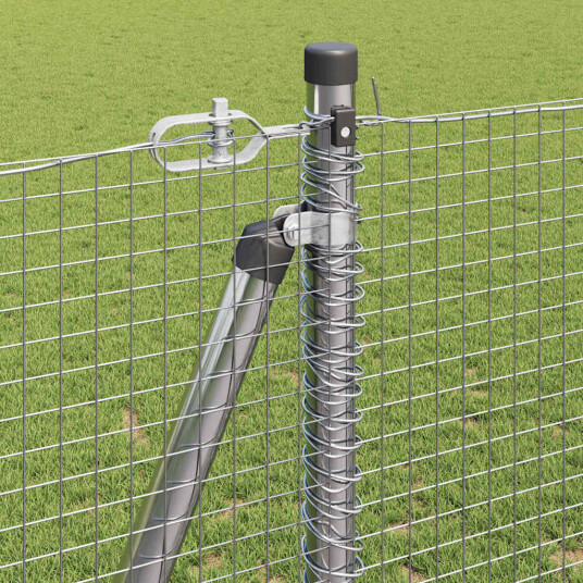 Sveiset stål gjerde med 13 flensede innlegg 1,2x50 m Galvanisert stål