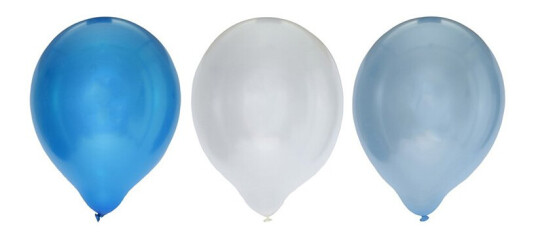 Ballonger i latex 8-pakning - Metallisk Blå Mix