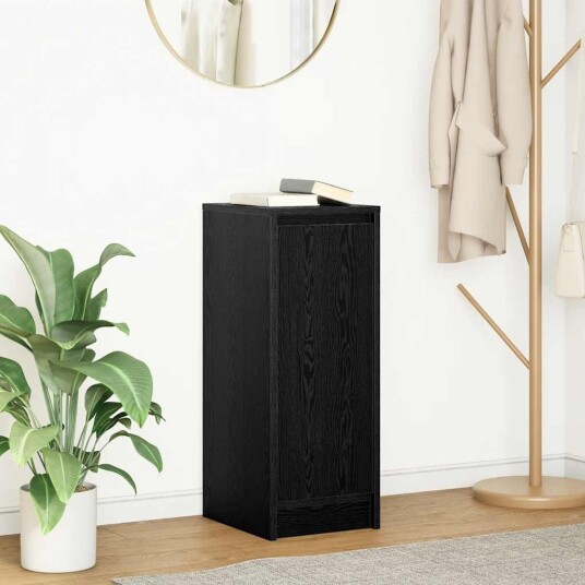 Skjenk svart eik 29,5x34x76 cm konstruert tre