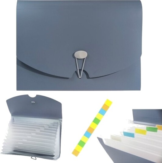 Biurfol Biurfol Harmonikmappe/Organizer A4 Med Strikk 13 Rom