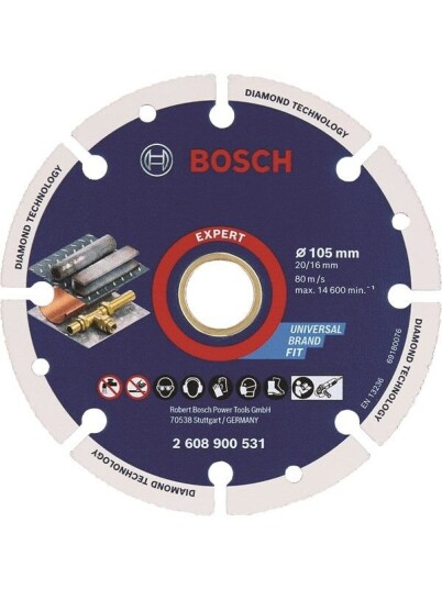Bosch Expert Diamantmetallskive 105 mm til Vinkelsliper for Stål og Støpejern