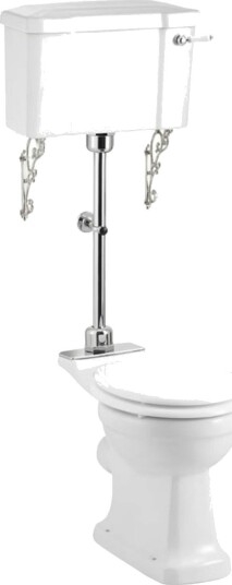 Toalett Burlington P5 Standard Medium Level 520 mm med Myktstengende Sete