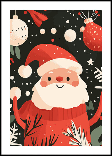 Happy Santa Plakat Plakat / 40x50cm