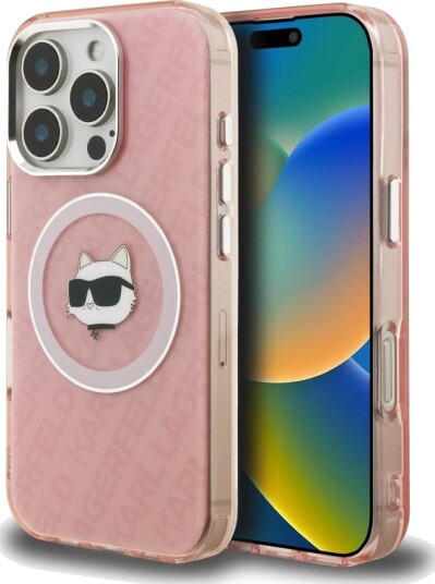 Karl Lagerfeld MagSafe Mobildeksel IML Choupette Head Logo til iPhone 16 Pro - Rosa Karl Lagerfeld MagSafe Mobildeksel IML Choupette Head Logo til iPhone 16 Pro - Rosa