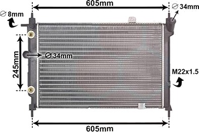 VAN WEZEL 37002029 Radiator motorkjøling VAN WEZEL 37002029 Radiator motorkjøling
