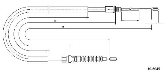 Bremsewire METZGER 10.6045 Bremsewire METZGER 10.6045