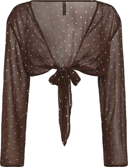 Hunkemöller Algarve Ls Wrap Top CHICORY COFFEE L