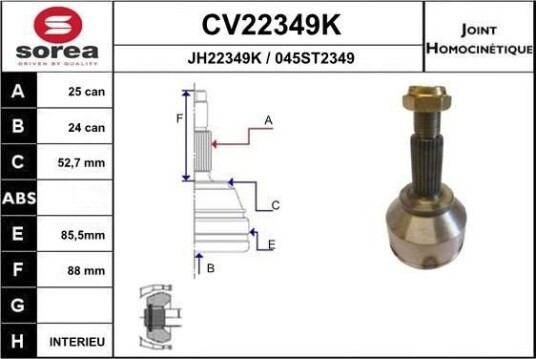 Drivledd EAI CV22349K Drivledd EAI CV22349K