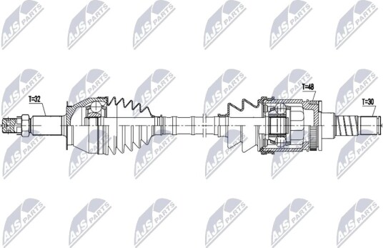 NTY NPW NS 174 Drivaksel