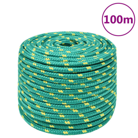  Båttau grønn 12 mm 100 m polypropylen
