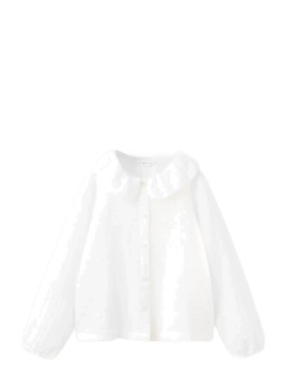 Mango Blouse With Peter Pan Collar White 2 3