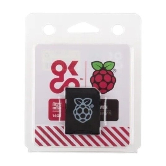 Raspberry Pi - Flashminnekort (microSDHC til SD-adapter inkludert) - 16 GB - microSD