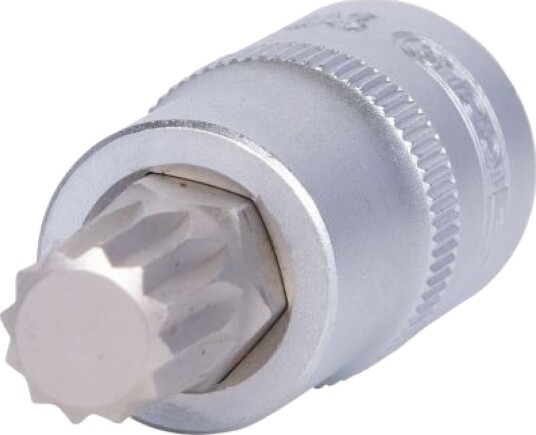 Ks Tools Pipenøkkelinnsats 22 mm firkant 12,5 mm matt satinert Krom-vanadium